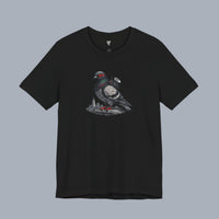 Surveillance Pigeon Cityscape Tee — Urban Bird Graphic T-Shirt alternate view 14