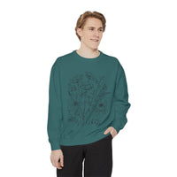 Wildflowers Outline Garment-Dyed Sweatshirt alternate view 24