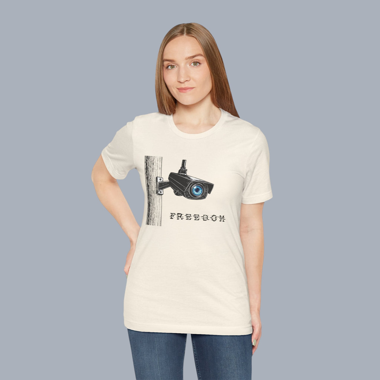 Surveillance Camera 'Freedom' Graphic T-Shirt alternate view 2