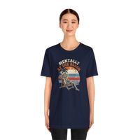 Mentally at the Beach T-Shirt — Retro Skeleton Beach Vibe Tee