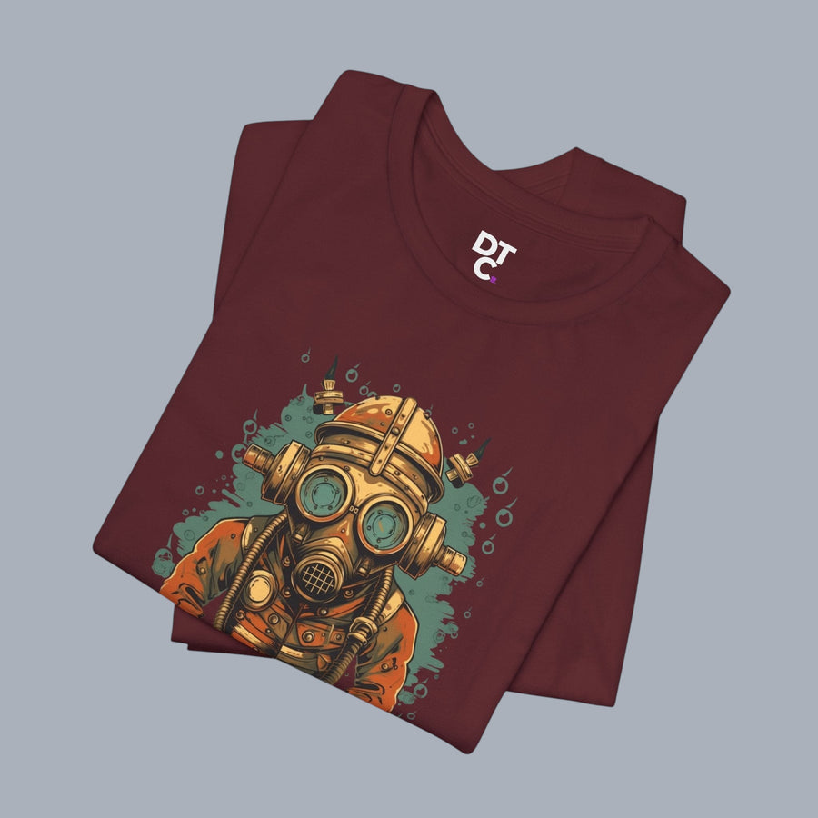 Diver’s Mask T‑Shirt — Vintage Deep Sea Steampunk Graphic Tee
