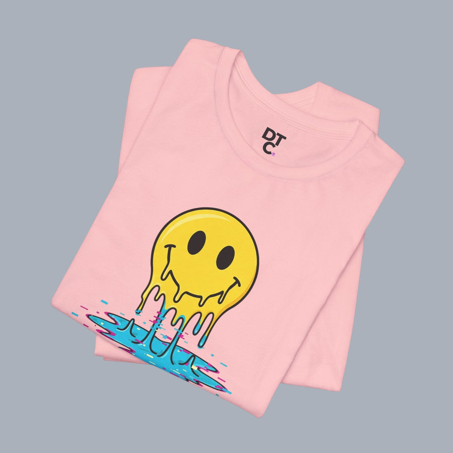 Melting Smile T-Shirt — Drip Smiley Graphic Tee