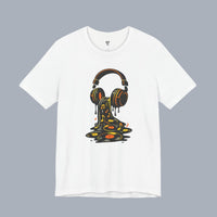 Melting Headphones Tee — Retro Vinyl Drip Music T-Shirt alternate view 8