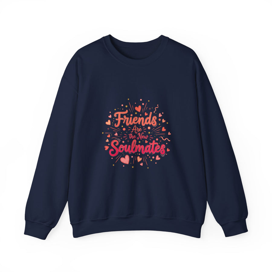 Friends Are the New Soulmates Sweatshirt | Galentine's crewneck, female friendship