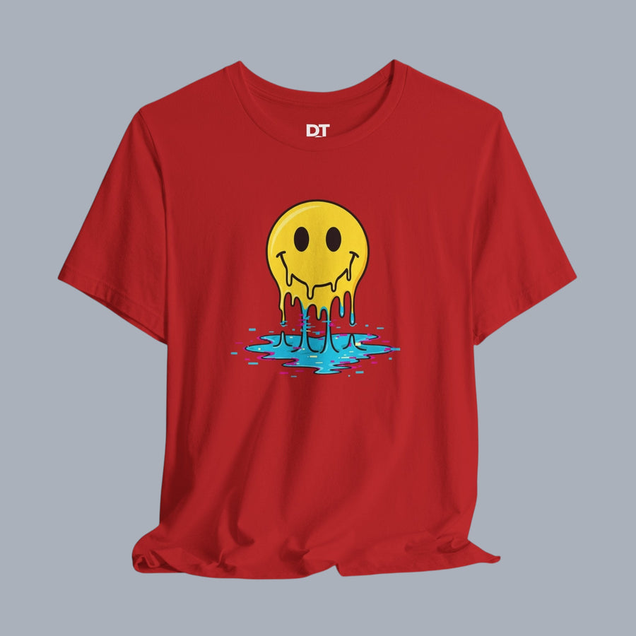Melting Smile T-Shirt — Drip Smiley Graphic Tee