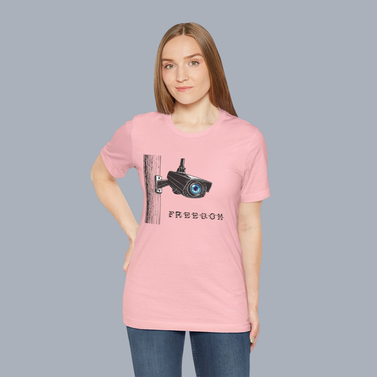 Surveillance Camera 'Freedom' Graphic T-Shirt alternate view 19