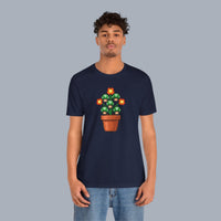 Pixel Mushroom Plant Tee – Retro Video Game Mushroom Pot T-Shirt