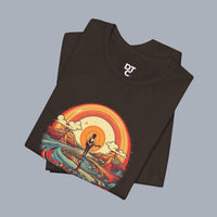 Retro Woodstock Sunset T-Shirt — Silhouette Beach Tee