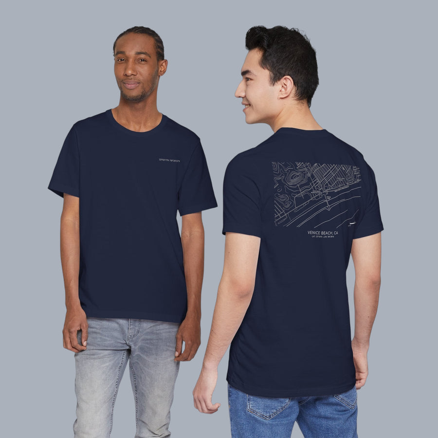 Venice Beach Map T‑Shirt — Minimal Coastal Map Graphic Tee