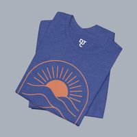 Keep It Simple Sunset Tee — Minimal Camper Van Graphic T-Shirt