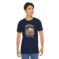 Mentally at the Beach T-Shirt — Retro Skeleton Beach Vibe Tee