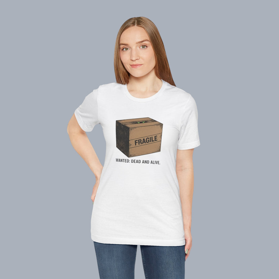 Fragile Box Tee — "Fragile: Wanted: Dead and Alive" Graphic T-Shirt alternate view 7