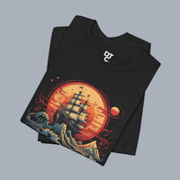 Sailing Sunset Tee — Vintage Ship Graphic T-Shirt