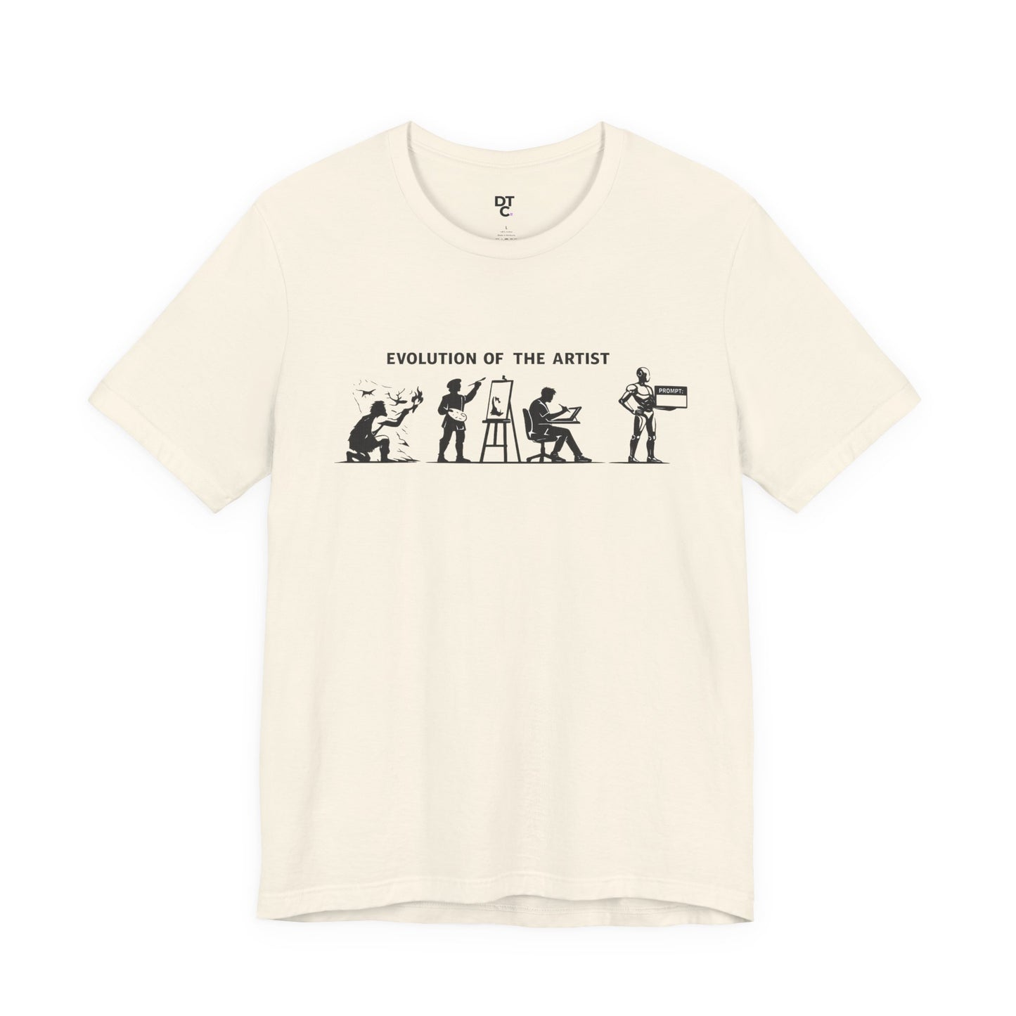 Artist Evolution T-Shirt – “Evolution of the Artist” Graphic Tee alternate view 3