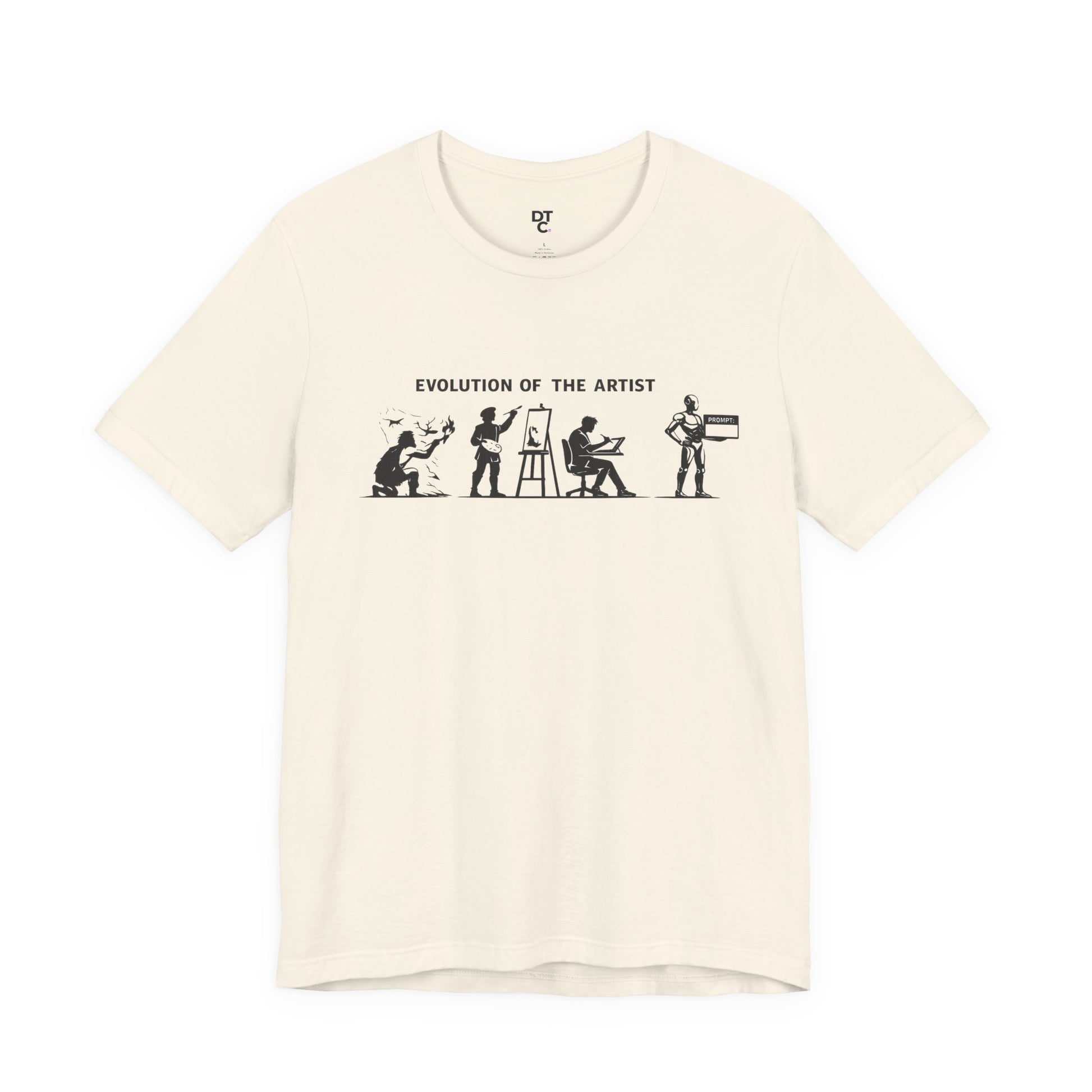 Artist Evolution T-Shirt – “Evolution of the Artist” Graphic Tee alternate view 3