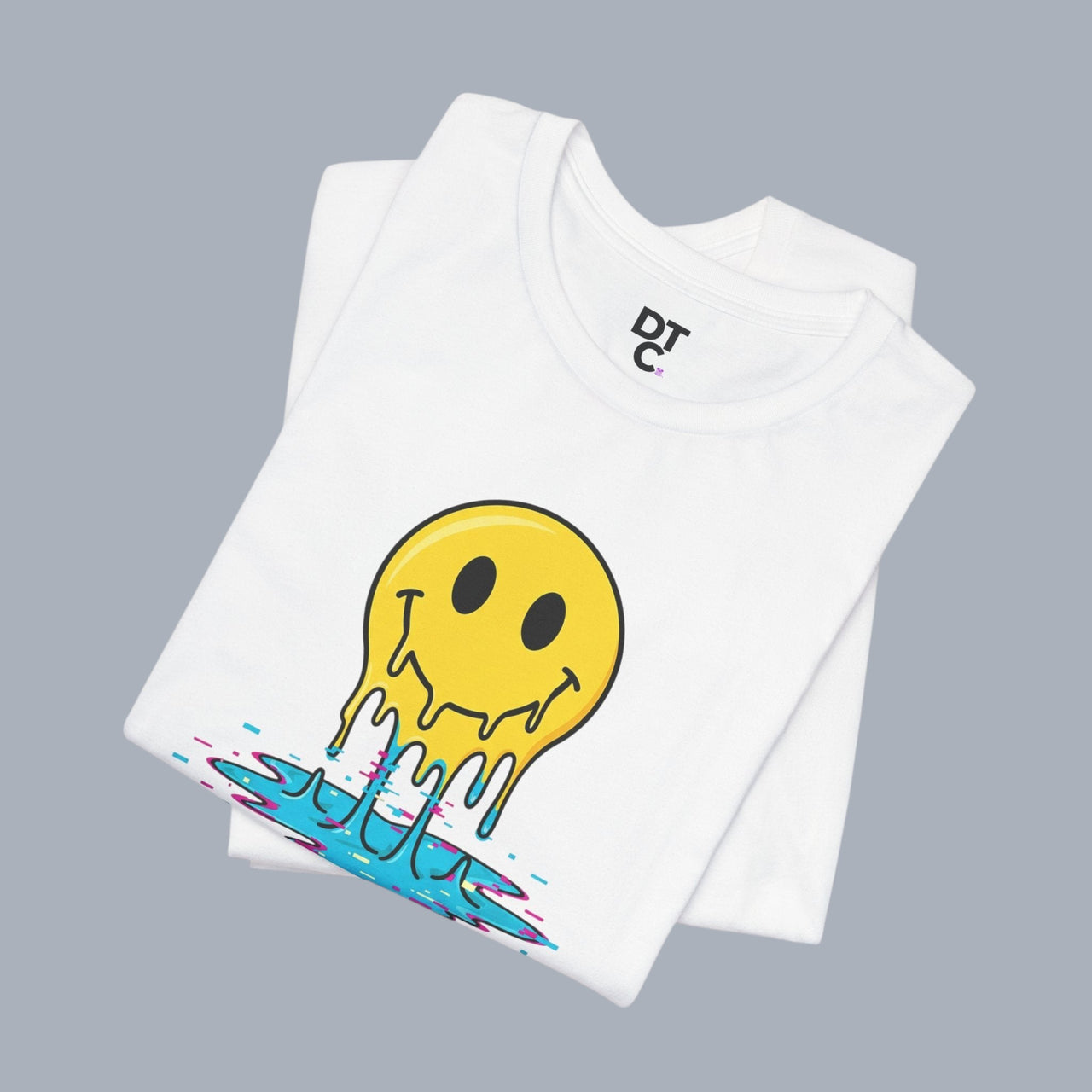 Melting Smile T-Shirt — Drip Smiley Graphic Tee