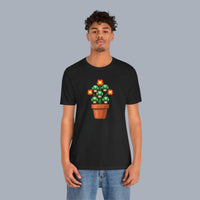 Pixel Mushroom Plant Tee – Retro Video Game Mushroom Pot T-Shirt