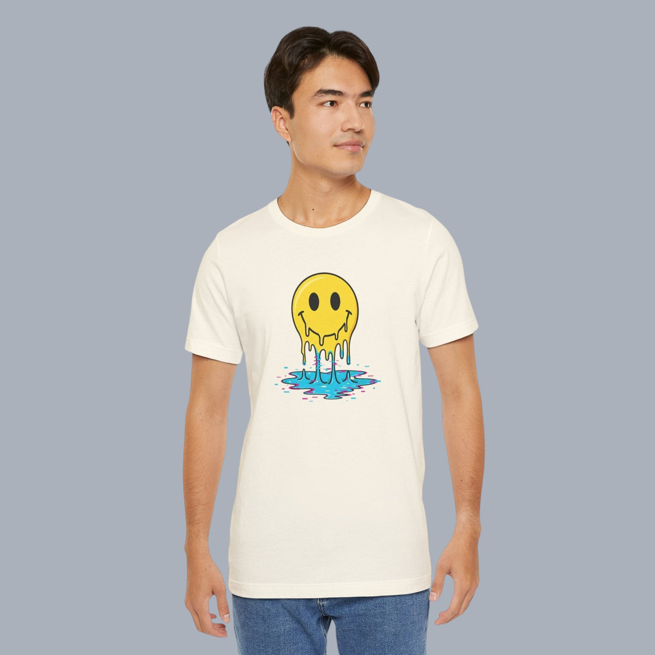 Melting Smile T-Shirt — Drip Smiley Graphic Tee