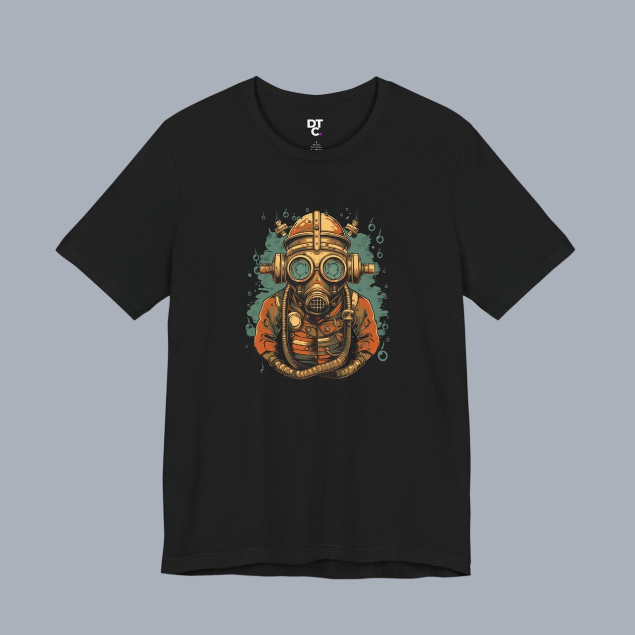 Diver’s Mask T‑Shirt — Vintage Deep Sea Steampunk Graphic Tee