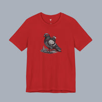 Surveillance Pigeon Cityscape Tee — Urban Bird Graphic T-Shirt alternate view 30