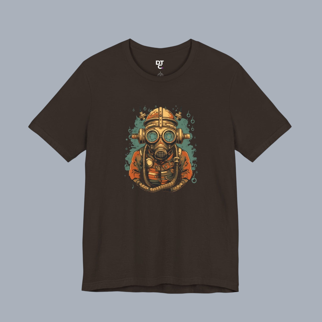Diver’s Mask T‑Shirt — Vintage Deep Sea Steampunk Graphic Tee