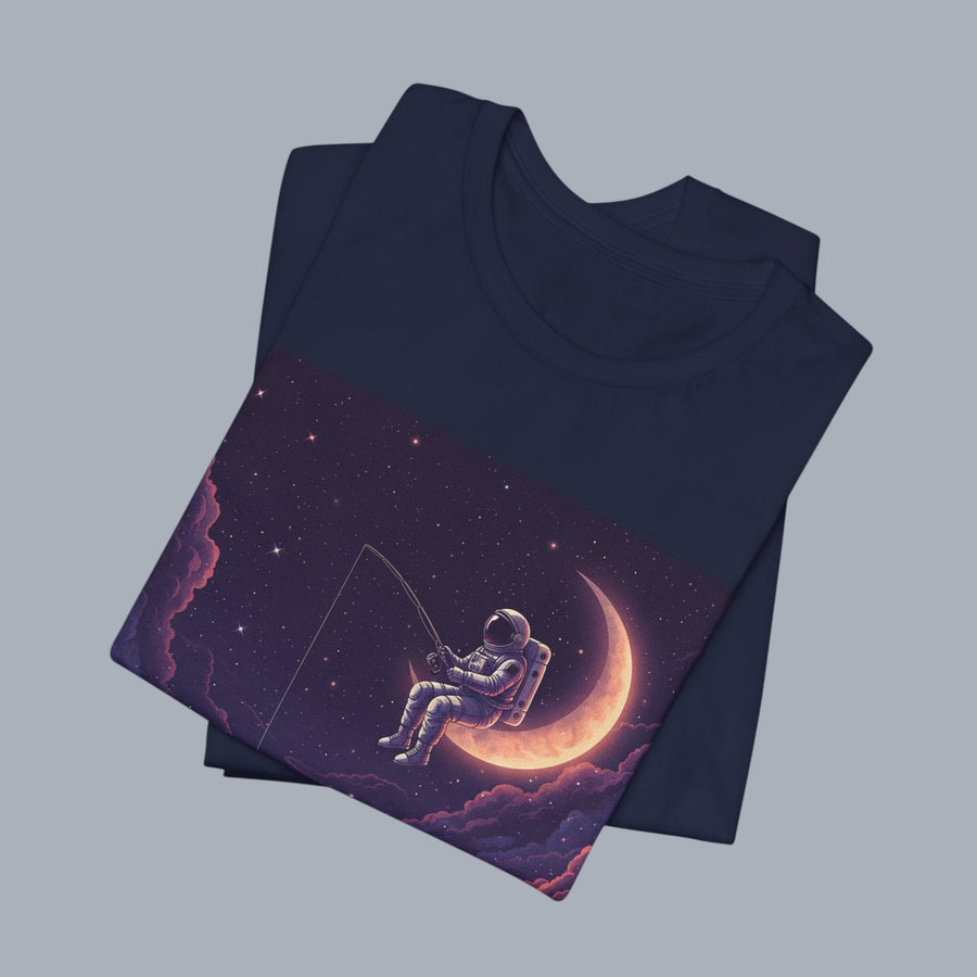 Astronaut Moon Fishing T‑Shirt — Dreamy Cosmic Scene Graphic Tee alternate view 14