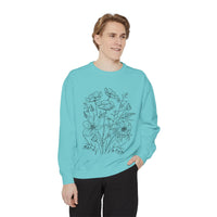 Wildflowers Outline Garment-Dyed Sweatshirt alternate view 21