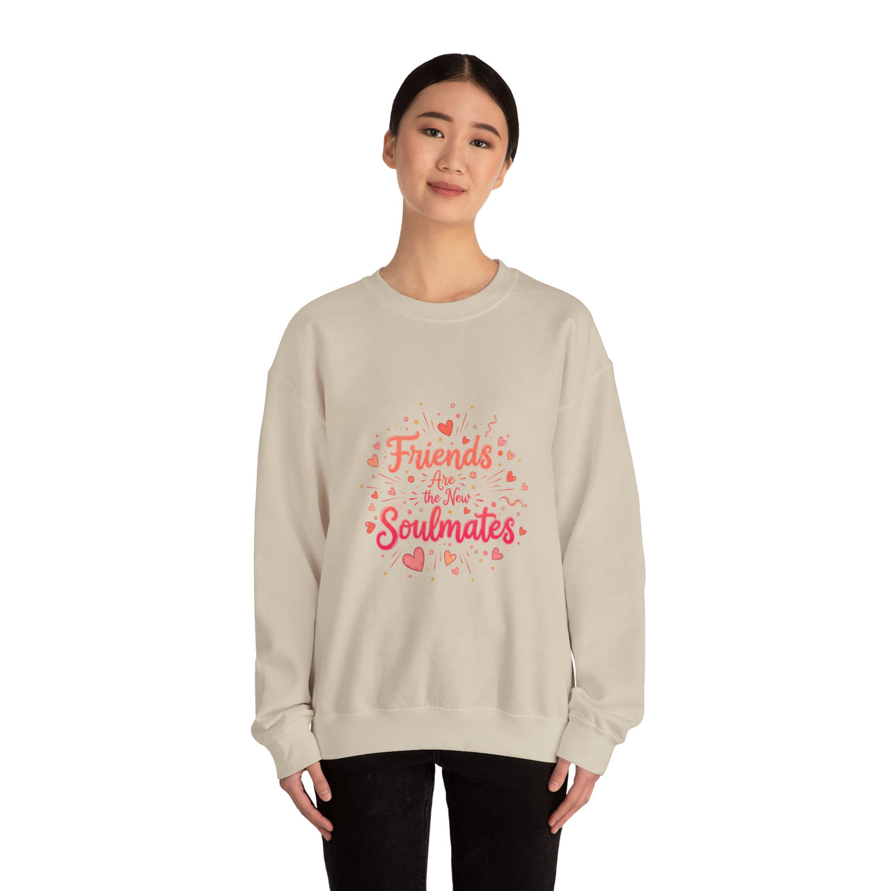 Friends Are the New Soulmates Sweatshirt | Galentine's crewneck, female friendship