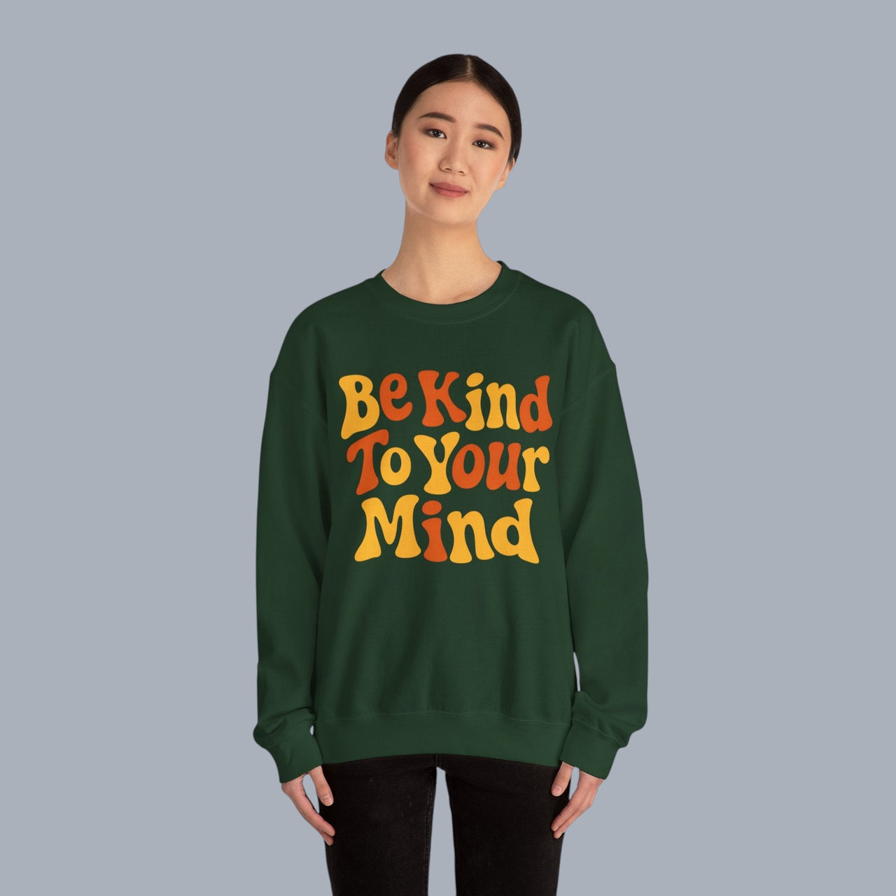 Be Kind To Your Mind Crewneck Sweatshirt – Retro Mental Health Awareness Pullover alternate view 11