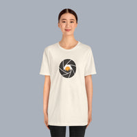 Camera Aperture Mountain T-Shirt — Photography & Outdoor Adventure Tee alternate view 17