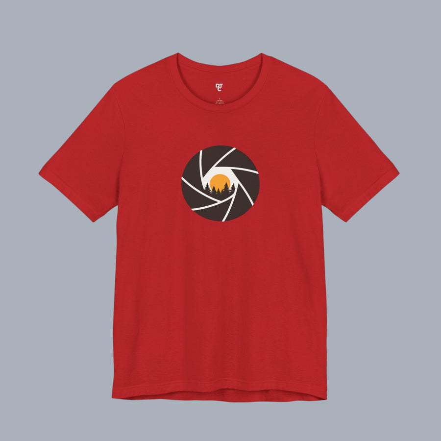 Camera Aperture Mountain T-Shirt — Photography & Outdoor Adventure Tee alternate view 33