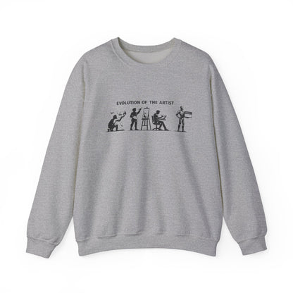 Artist Evolution Crewneck Sweatshirt — "Evolution of the Artist" Graphic Crewneck alternate view 4
