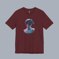 Retro Vaporwave Statue VR T‑Shirt — Neon Aesthetic Gaming Tee alternate view 21