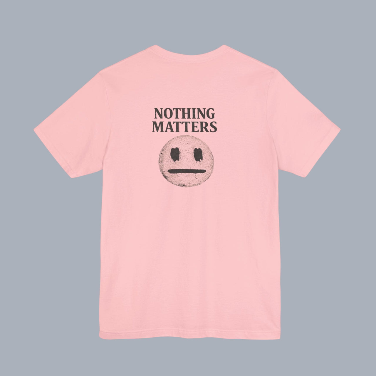 Nothing Matters Tee - Grunge Smiley Graphic T-Shirt alternate view 4