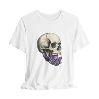 Skull with Purple Crystals Tee — Gothic Skull Crystal T‑Shirt alternate view 2