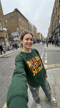 Be Kind To Your Mind Crewneck Sweatshirt – Retro Mental Health Awareness Pullover alternate view 2