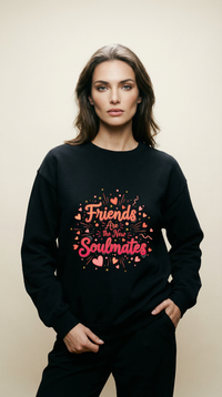 Friends Are the New Soulmates Sweatshirt | Galentine's crewneck, female friendship