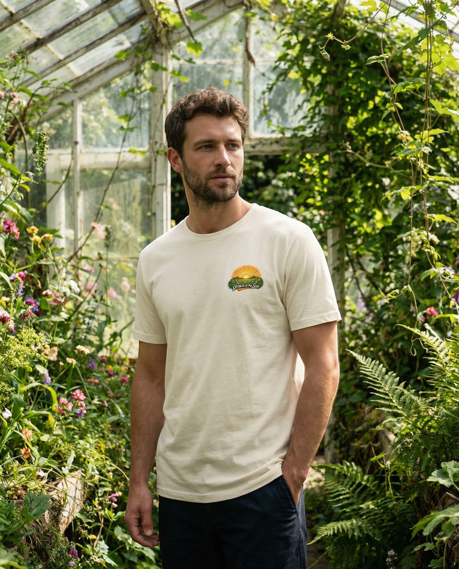Grown by the Sun Tee — Sunrise Farming Graphic T-Shirt