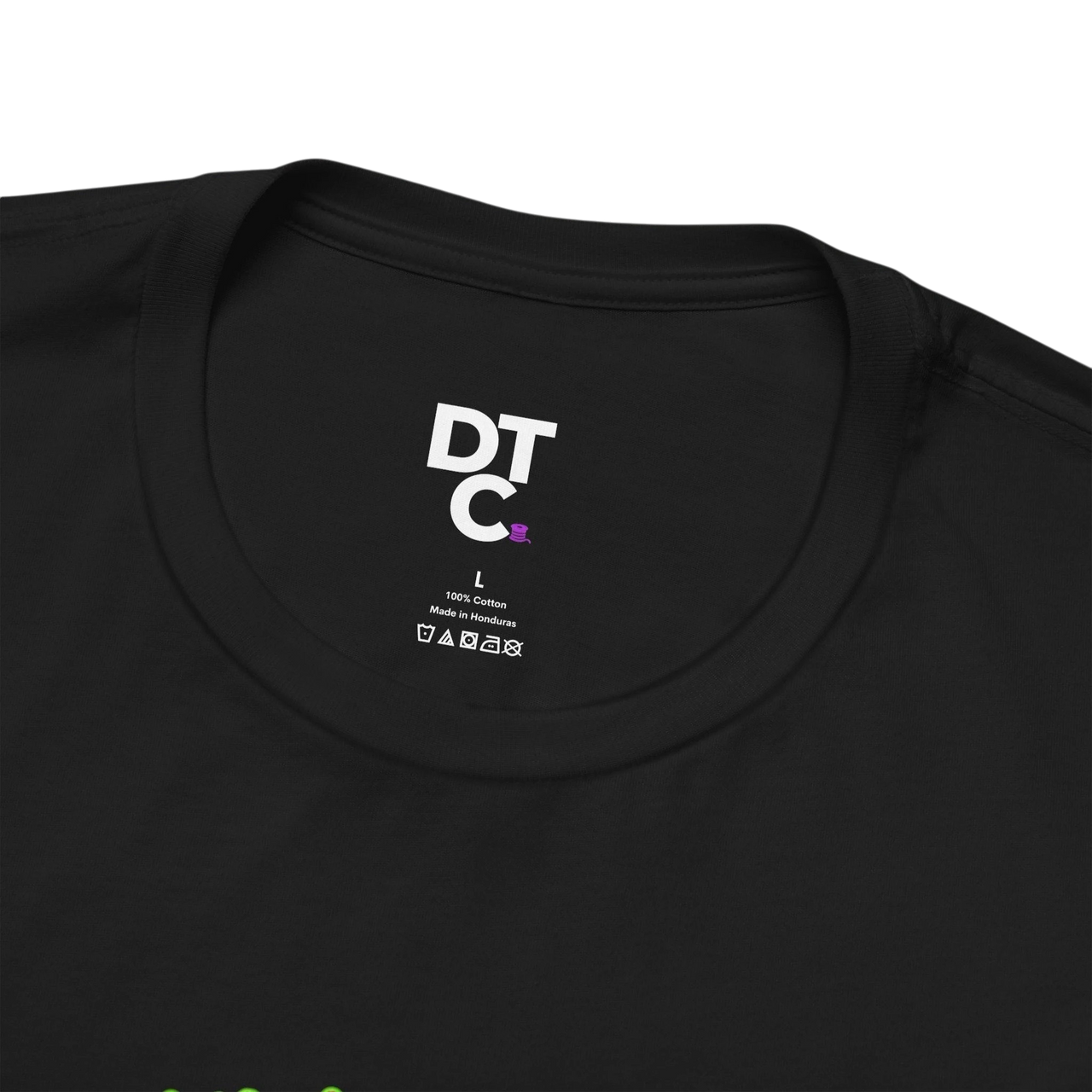 DailyThreadCo. black 100% cotton t-shirt with a funny raccoon graphic and "BULKING SEASON IS EVERY SEASON" text. Crew neck, short sleeves.
