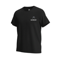 DailyThreadCo. black 100% cotton graphic gym tee with 'DEADWEIGHT' text and skull emblem on chest.