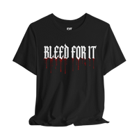 DailyThreadCo. black cotton crew-neck tee with white gothic lettering 