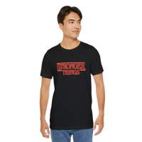 DailyThreadCo. black 100% cotton tee with retro red 