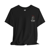 DailyThreadCo. black 100% cotton t-shirt with a Roman skull graphic and 