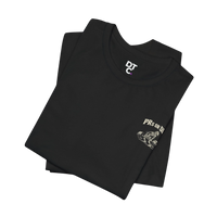 DailyThreadCo. black 100% cotton t-shirt with a skeleton deadlifting graphic and 