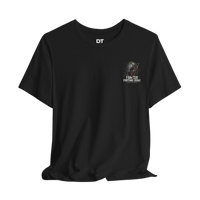 DailyThreadCo. black 100% cotton t-shirt with a distressed Spartan helmet graphic and 