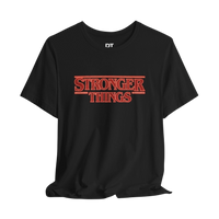 DailyThreadCo. black cotton t-shirt with a retro red graphic that reads 