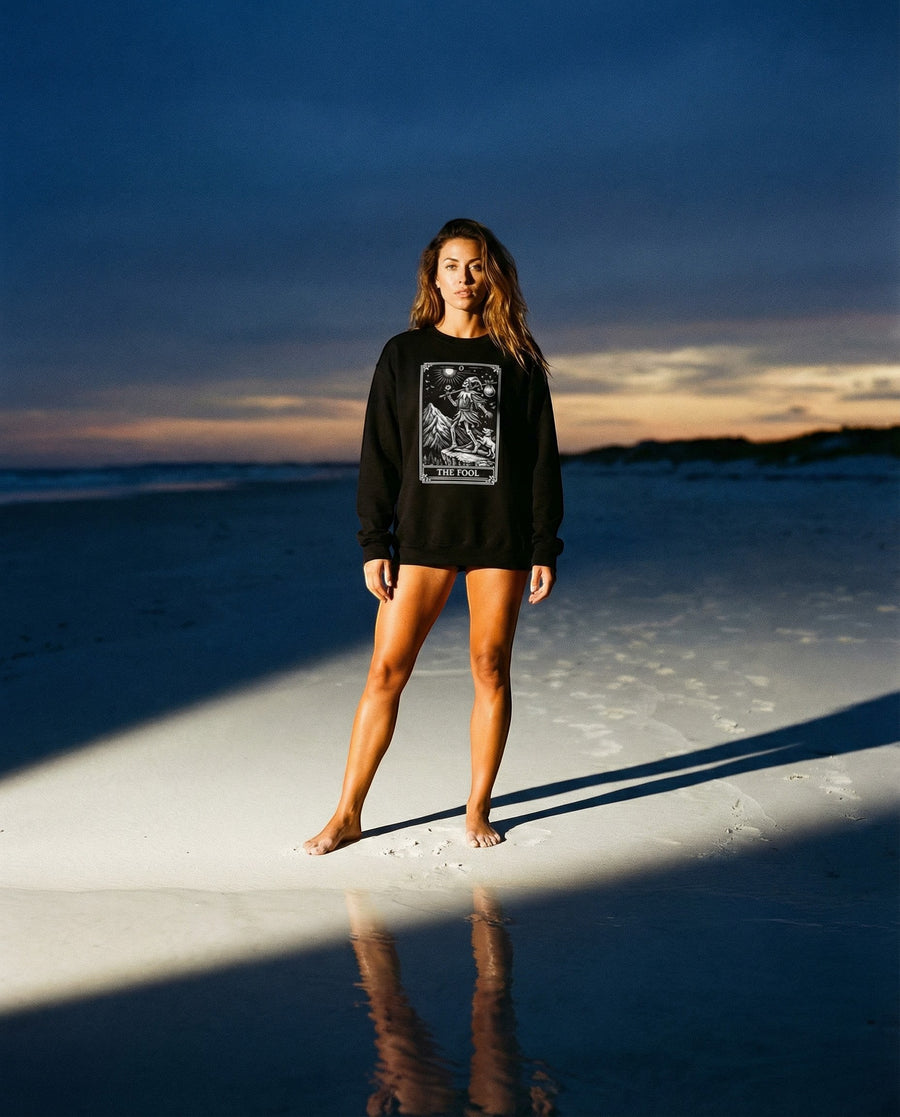DailyThreadCo. black crewneck sweatshirt with