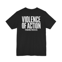 DailyThreadCo. black 100% cotton t-shirt with white 