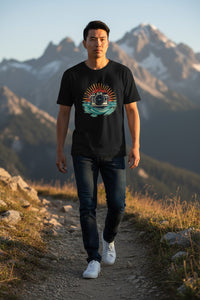 Camera Sunset Tee — Vintage Beach Photography T-Shirt
