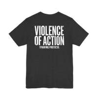 DailyThreadCo. dark grey 100% Airlume cotton t-shirt with white 